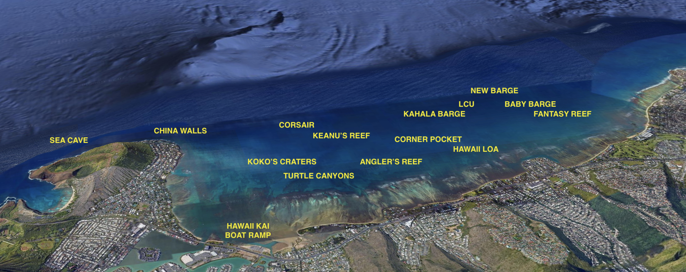 Maunalua Bay Dive Sites